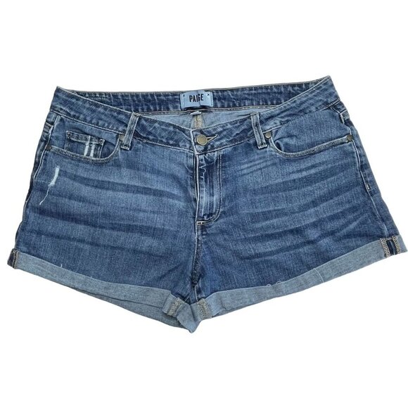Paige‎ Jimmy Jimmy Cuffed Jean Short Slightly Distressed Size 29 - Picture 1 of 7
